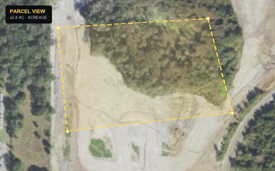 Aerial parcel view of open acreage